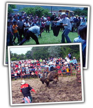 Having fun with Guatemalan and Honduran Cowboys!