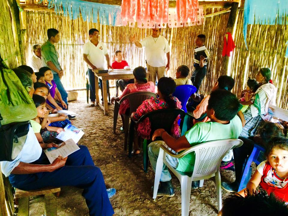 Church service in the jungle