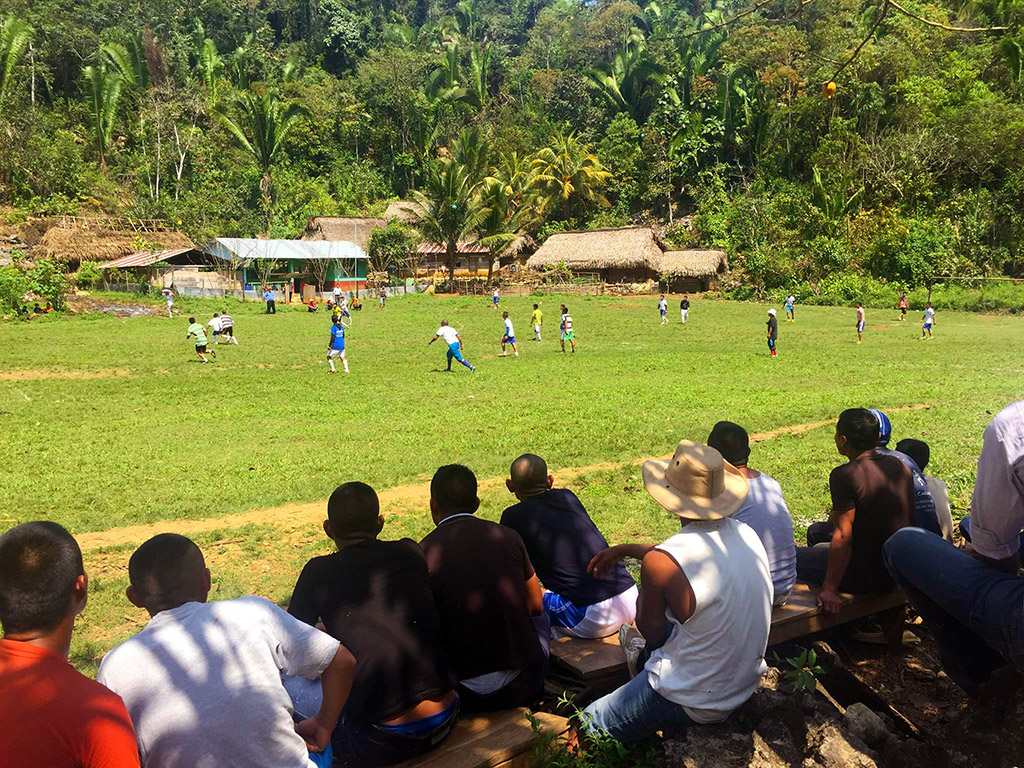 Church service in the jungle